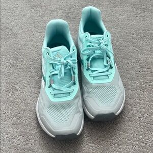 Adidas Terrex Teal and Gray Hiking Sneakers